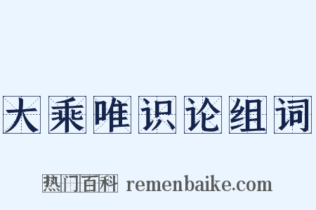 大乘唯识论组词是什么意思的图片